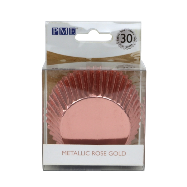Cupcake Baking Cases - Rose Gold Metallic